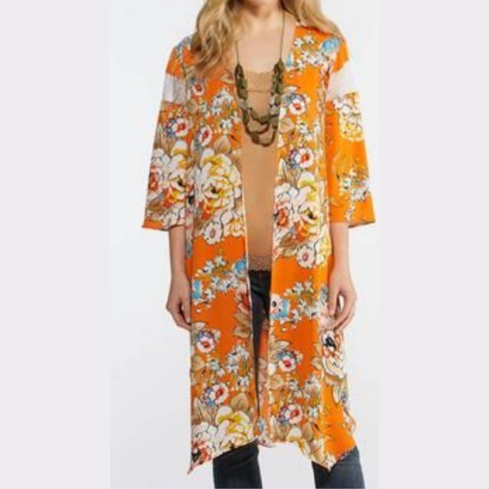 Cato Fashion Plus Size Floral Kimono